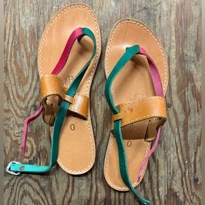 KOUROS Greek Leather Strappy Sandals Sz 8 New Handmade